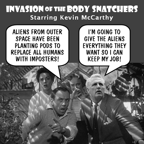 Kevin McCarthy in “Invasion of the Body Snatchers”