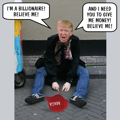 Billionaire beggar?