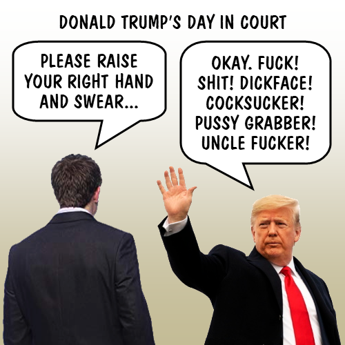 Donald Trump swearing in