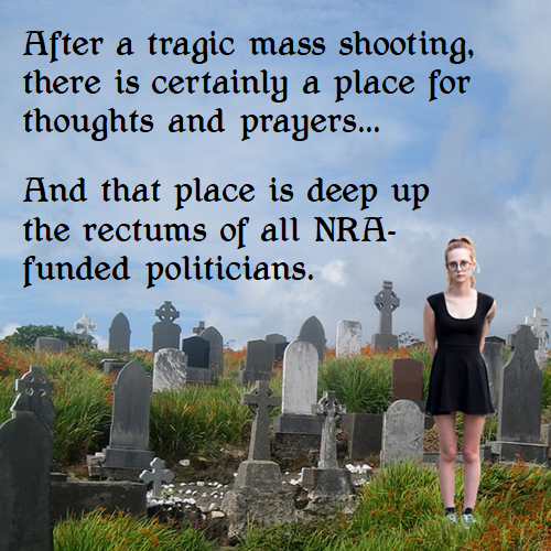 The proper place for thoughts and prayers