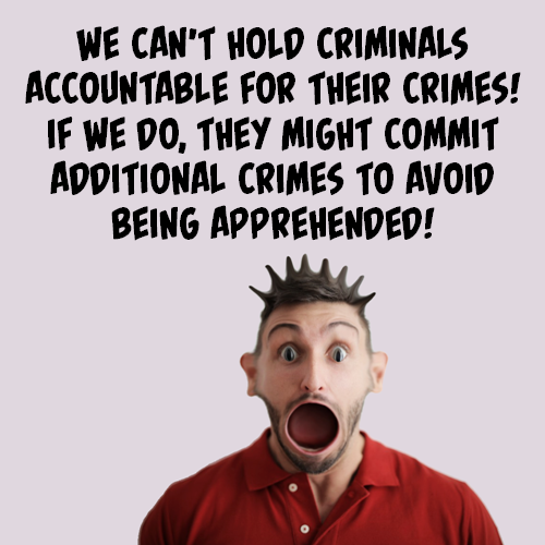 We can’t hold criminals accountable because…